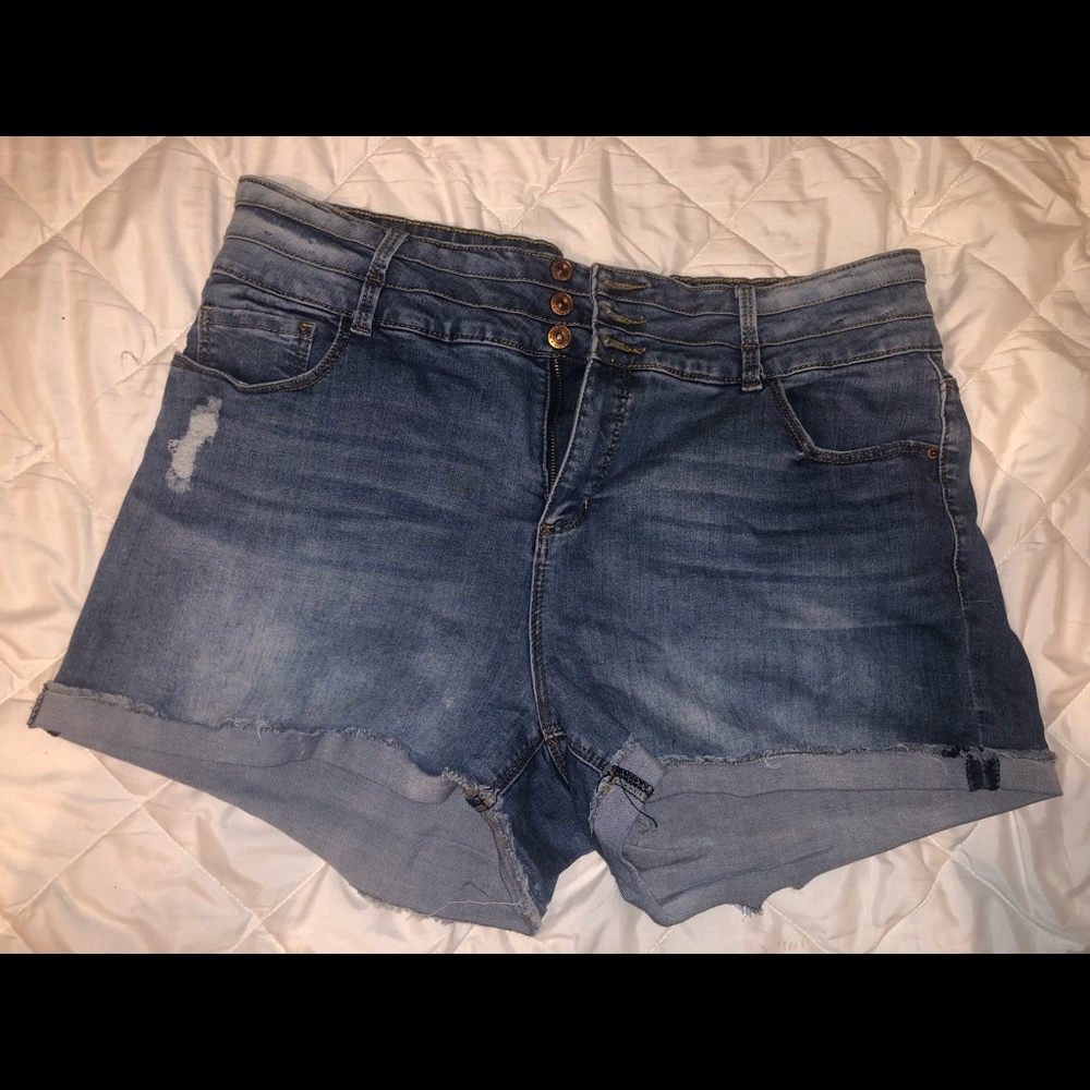 High Rise Jean Shorts